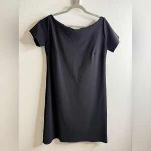 Chiara Boni Le Petite Robe Boatneck Sheath Short Dress Black Sz 46 = US 10
